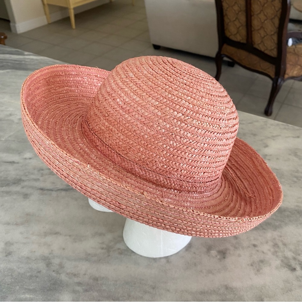 Peach Straw Hat Sun Hat Summer Hat Beach Hat - Picture 10 of 10